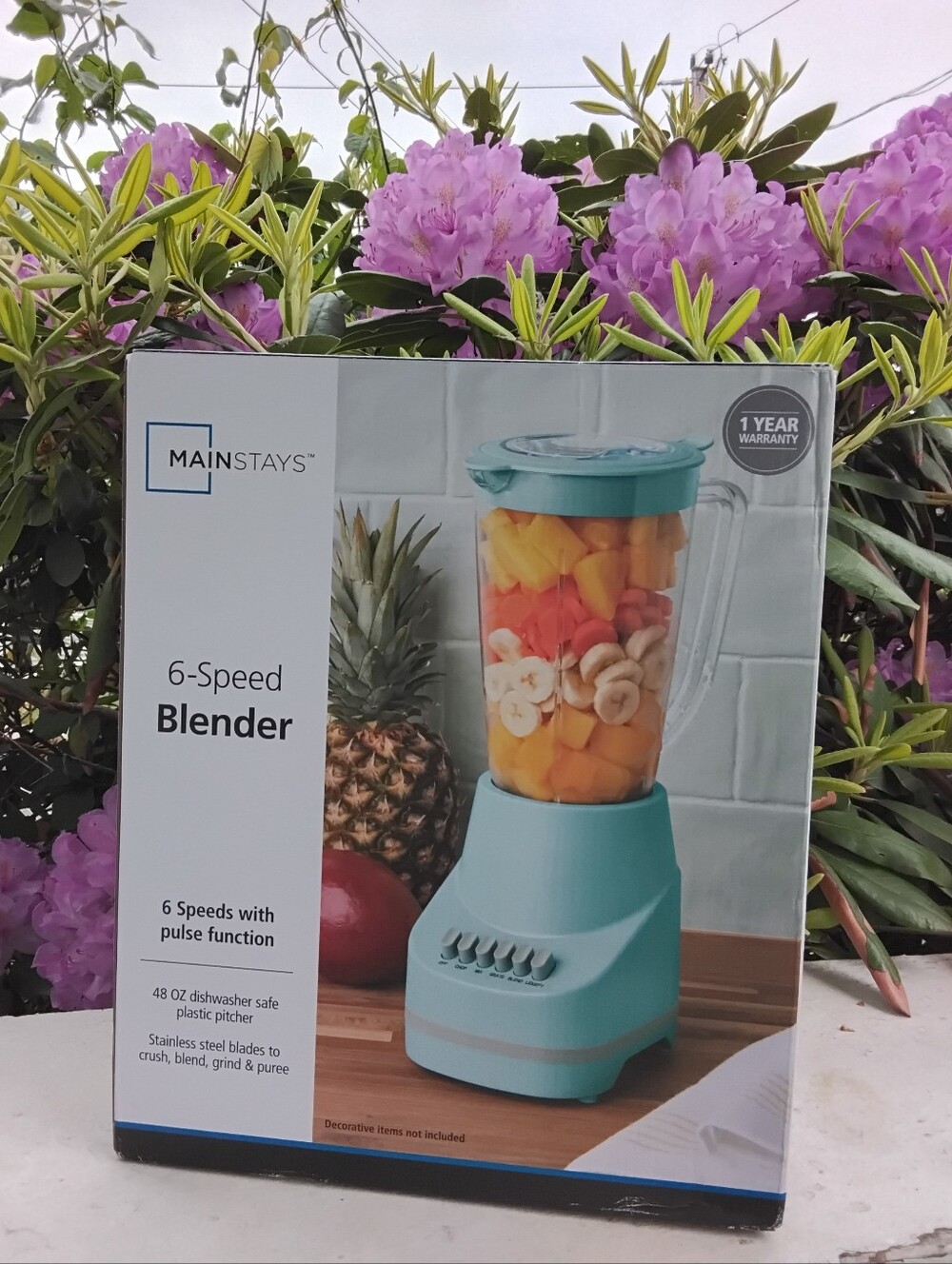 Mainstays New In Box 6-Speed Aqua Countertop Blender